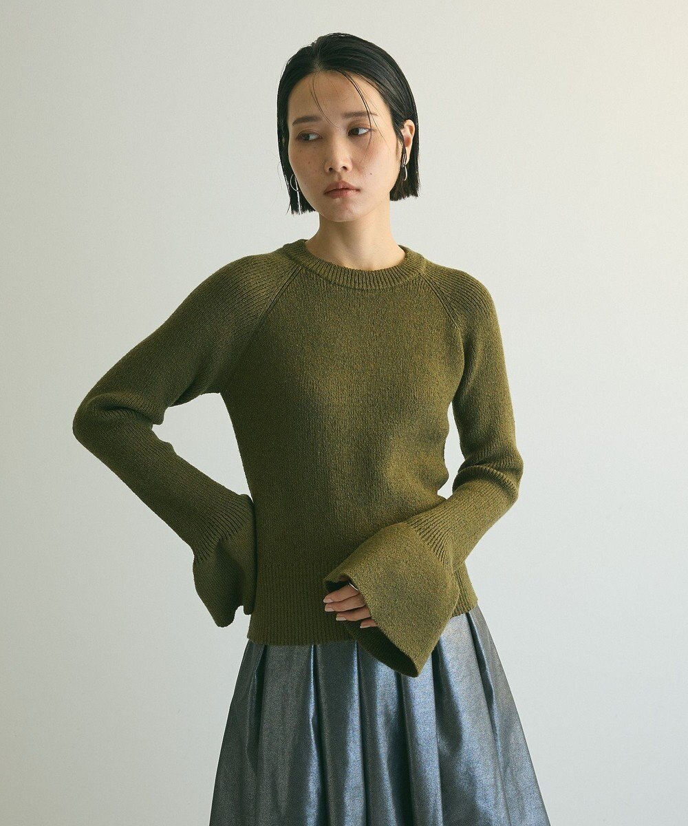 Green Parks armonia．袖フレアニットプルオーバー 