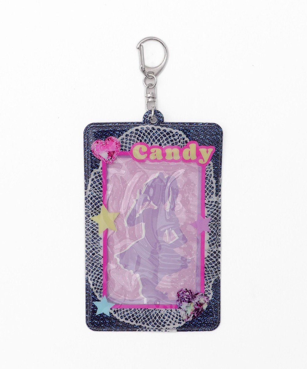 WEGO 【痛バ＆推し活グッズ】デニムグラフィックカードホルダーキーホルダー 