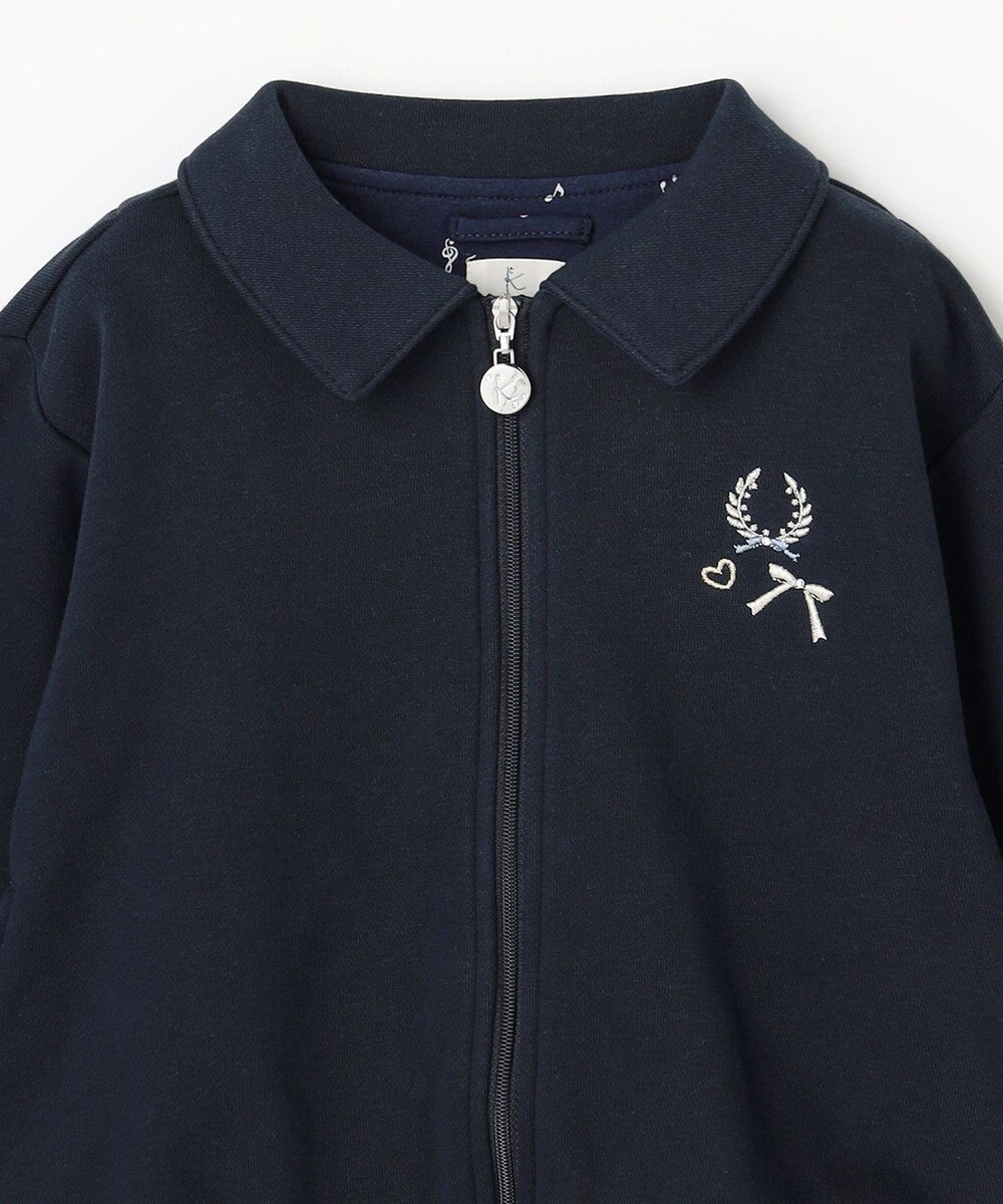 組曲 KIDS 【110-140㎝】ラウンドカラージップアップパーカー 