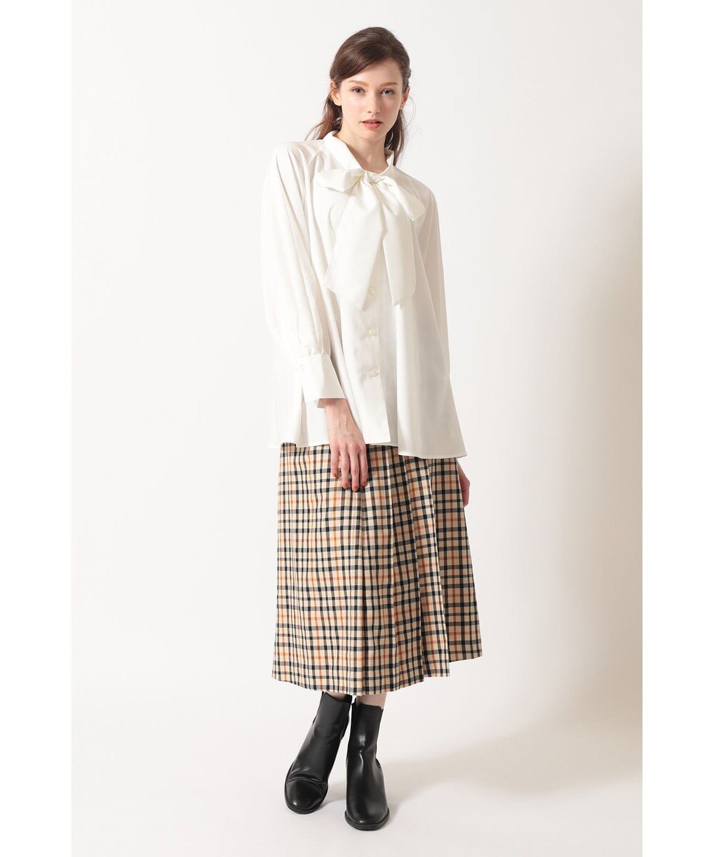 DAKS ボウタイカラーオーバーサイズブラウス 