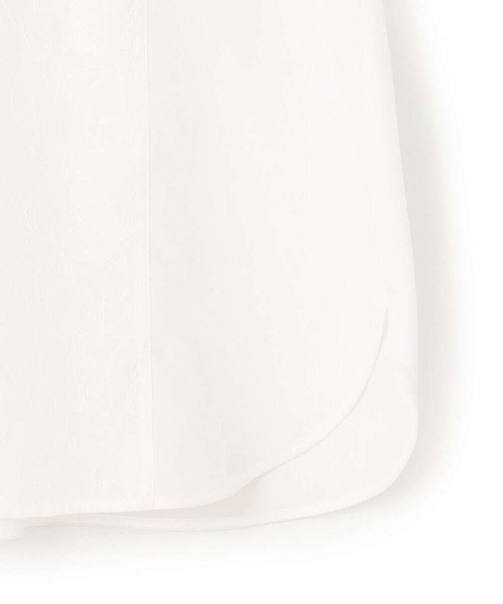 23区 L 【洗える】エンブロイダリー コンビ ブラウス 