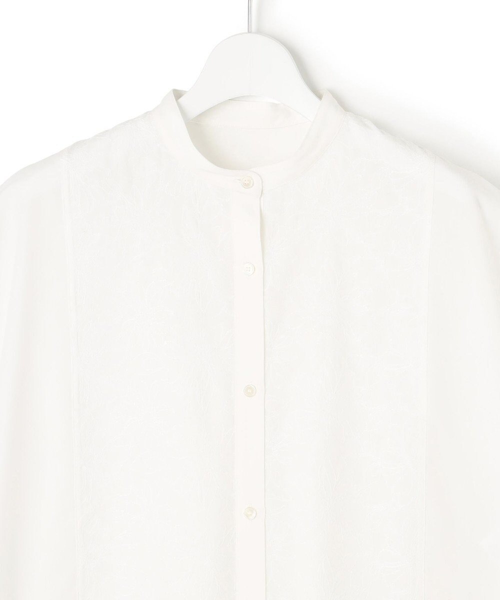 23区 S 【洗える】エンブロイダリー コンビ ブラウス 