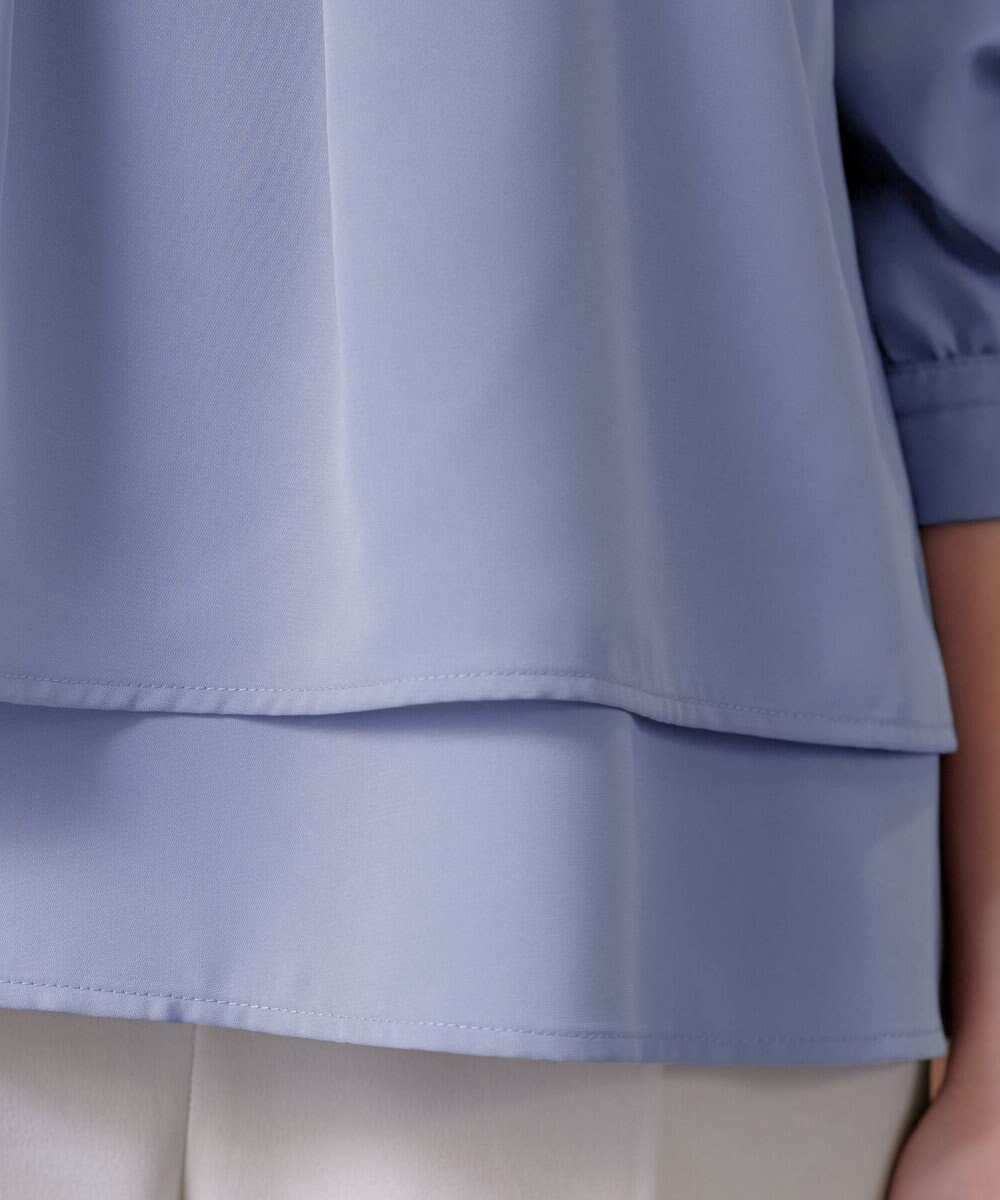 Tiaclasse 【新色追加・洗える】つまみタック袖レイヤードブラウス 