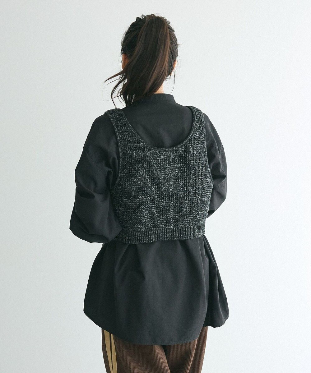 CRAFT STANDARD BOUTIQUE ワッフル編み短丈ニットベスト 