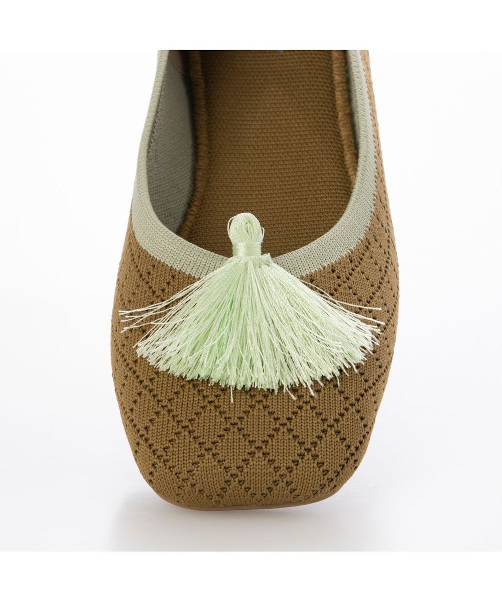 ing <ing>【サステナブル】２WAYスクエアトゥニットパンプス 