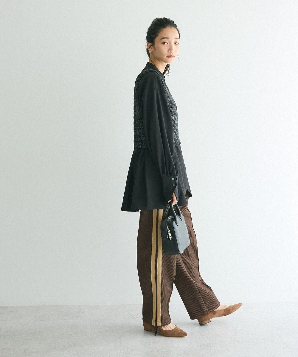 CRAFT STANDARD BOUTIQUE ワッフル編み短丈ニットベスト 