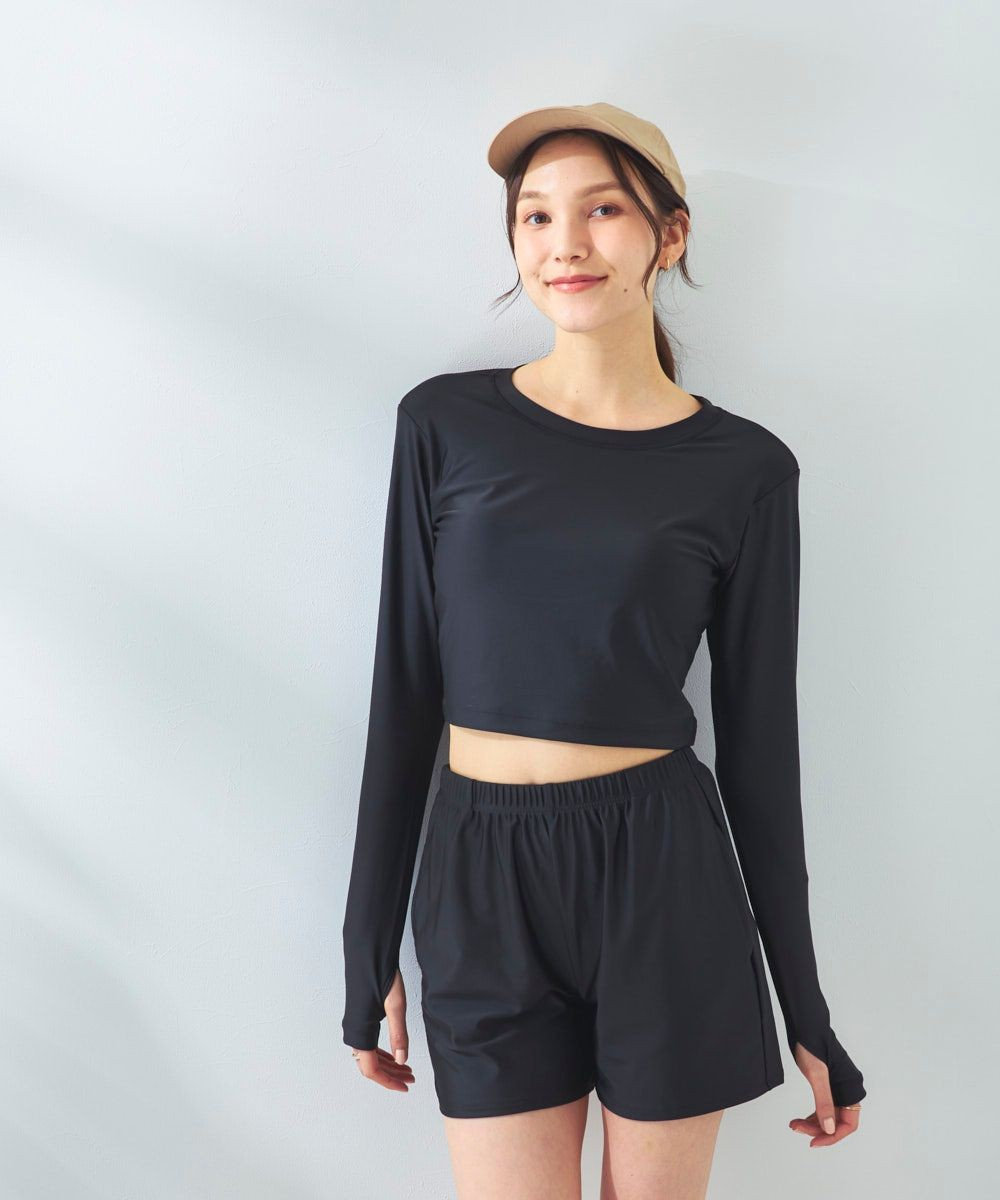 OP／FILA 【Ocean Pacific】カップ付きラッシュガード　水着3点セット 