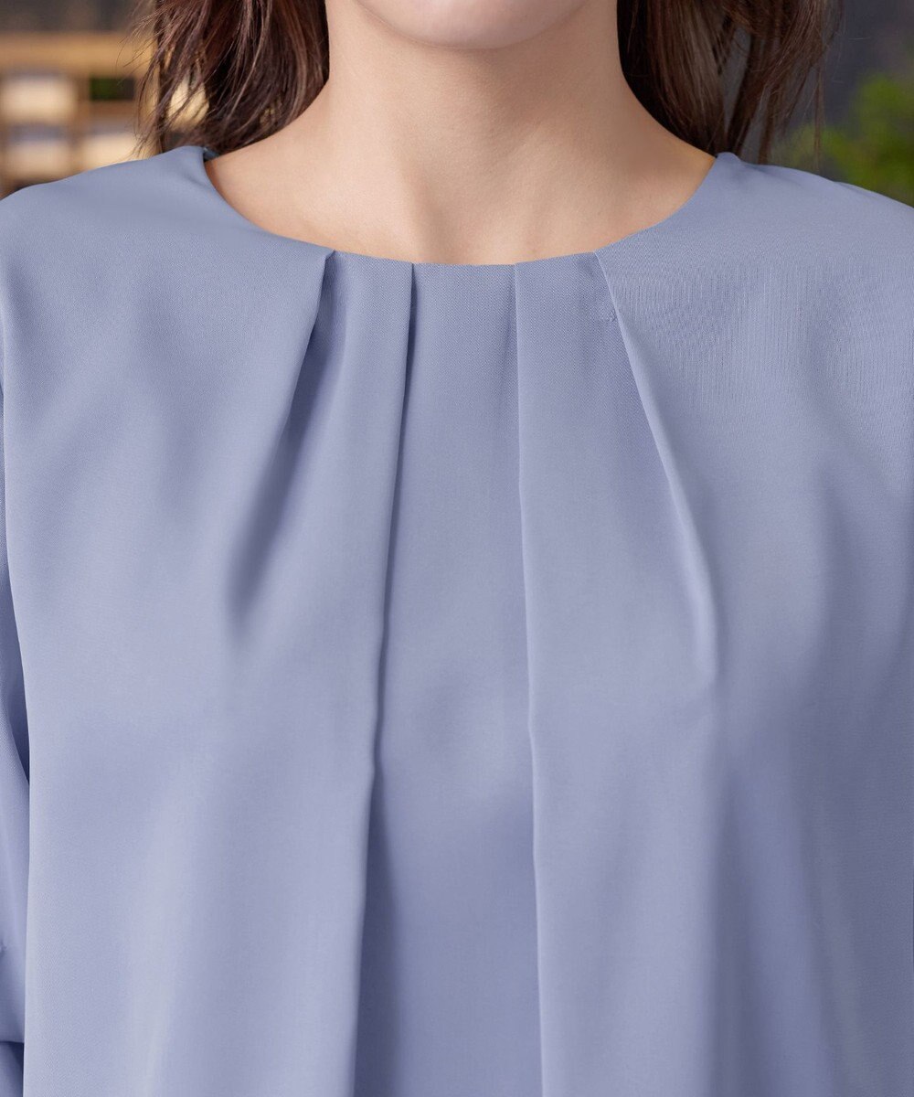 Tiaclasse 【新色追加・洗える】つまみタック袖レイヤードブラウス 