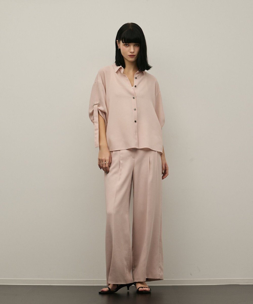 GRACE CONTINENTAL ロールアップスリーブトップス 
