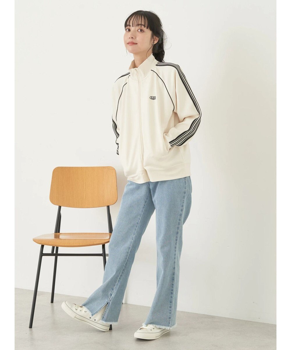 earth music&ecology スポーティー袖ラインブルゾン 