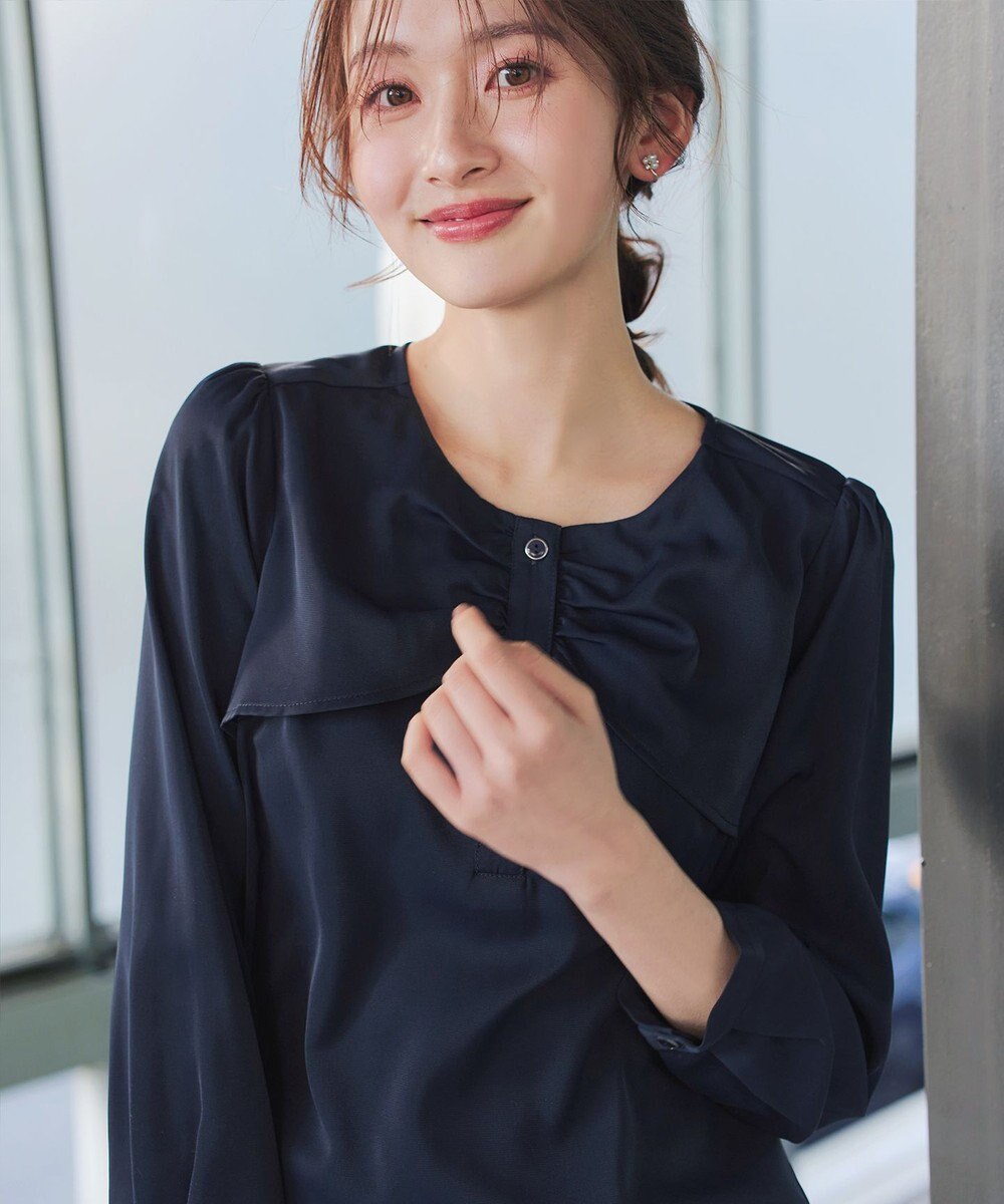 Tiaclasse L リボン風ブラウス 