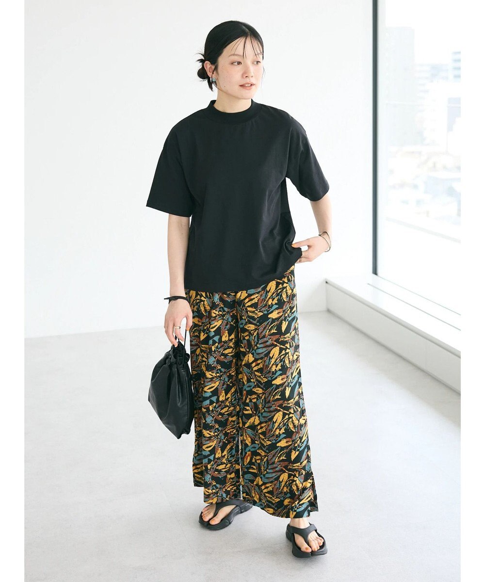 CRAFT STANDARD BOUTIQUE レーヨン柄プリントワイドパンツ 