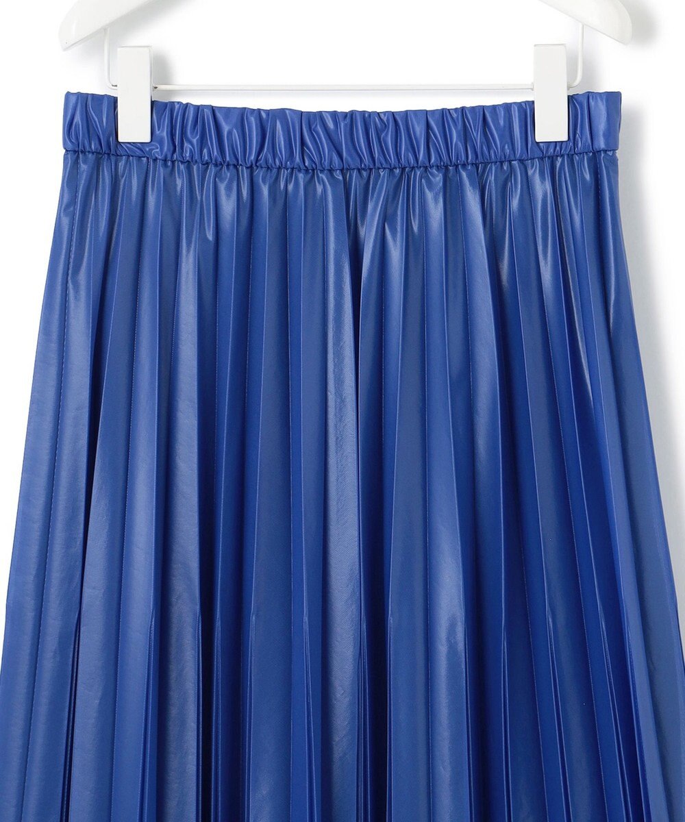 ICB 【洗える】 レザーライクシアープリーツ スカート 