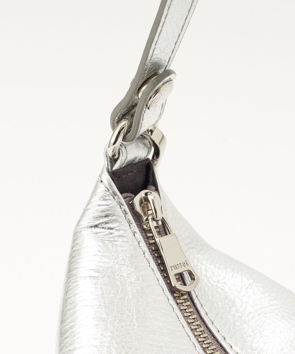 russet ソフトレザーシンプルショルダーバッグ【silver】(CE-1462) 