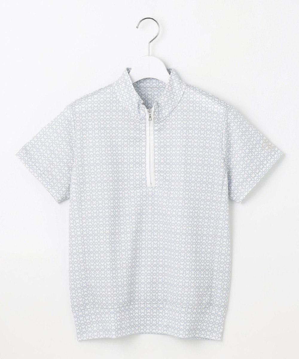 23区GOLF 【WOMEN】モノグラム柄 ハーフジップカットソー 