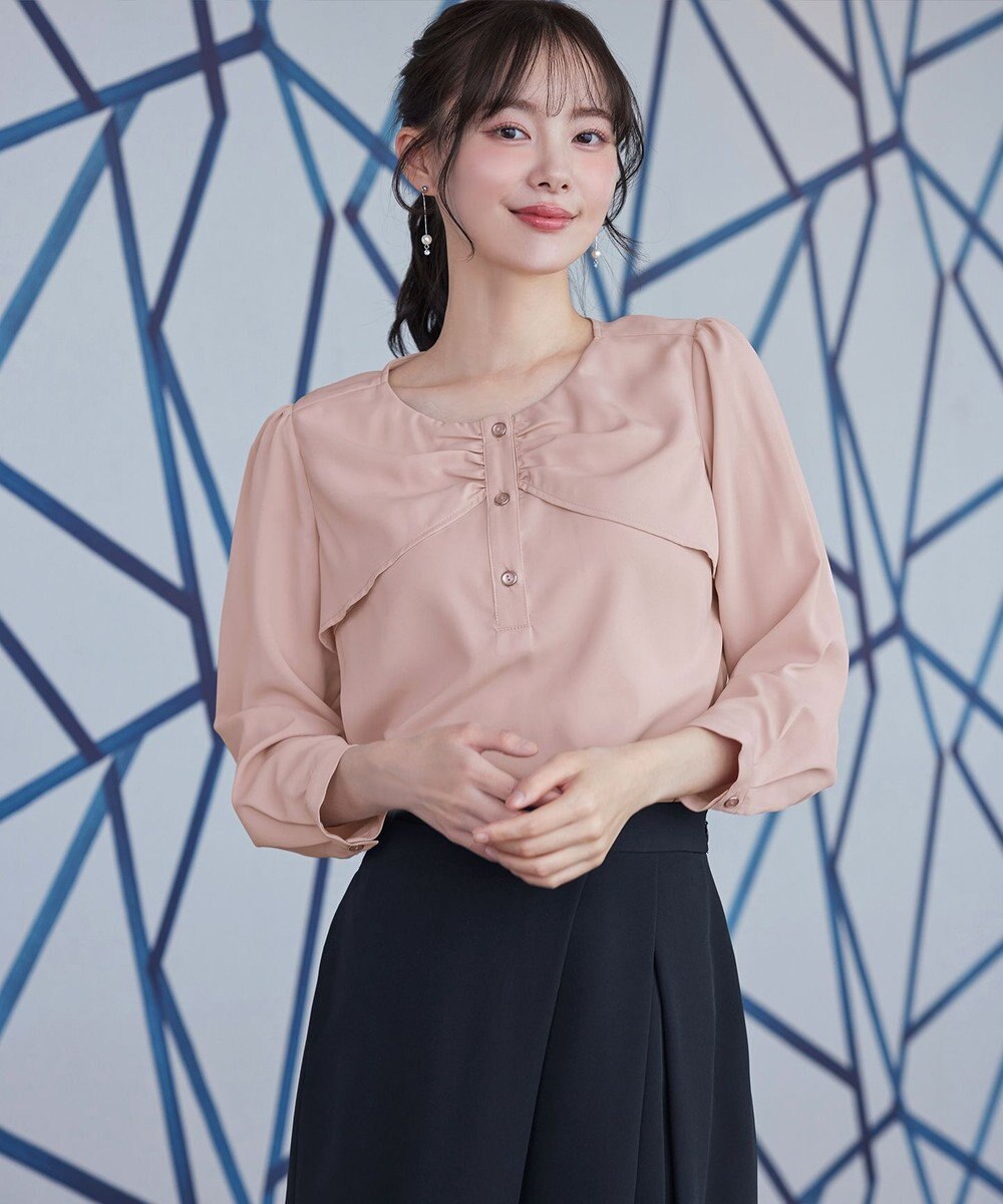 Tiaclasse L リボン風ブラウス 