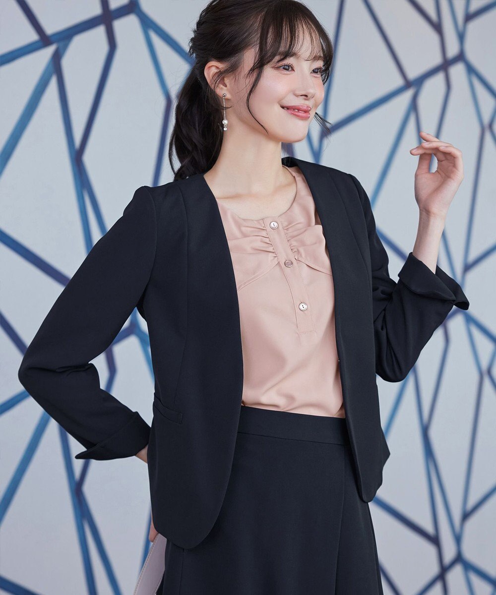 Tiaclasse L リボン風ブラウス 