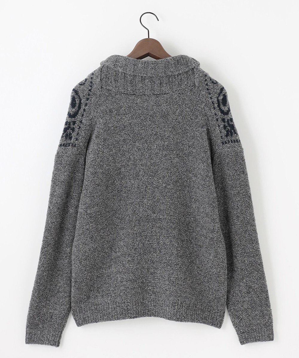 JOSEPH ABBOUD 【インポート素材/ソフトな肌触り/軽量】MOUSSE ペーズリー柄ショール カーディガン 