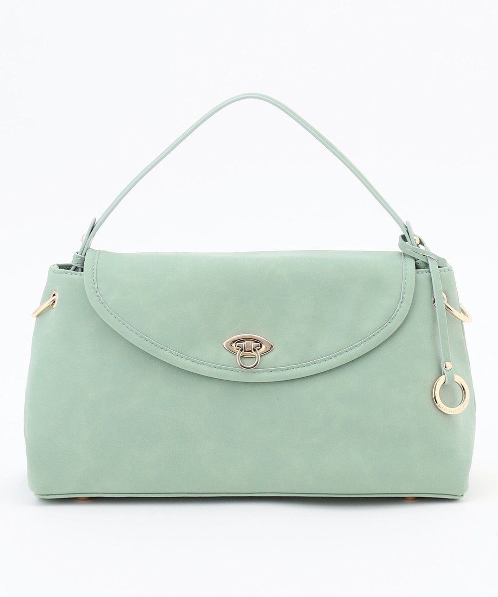 組曲 スエードライク トップハンドルバッグ 