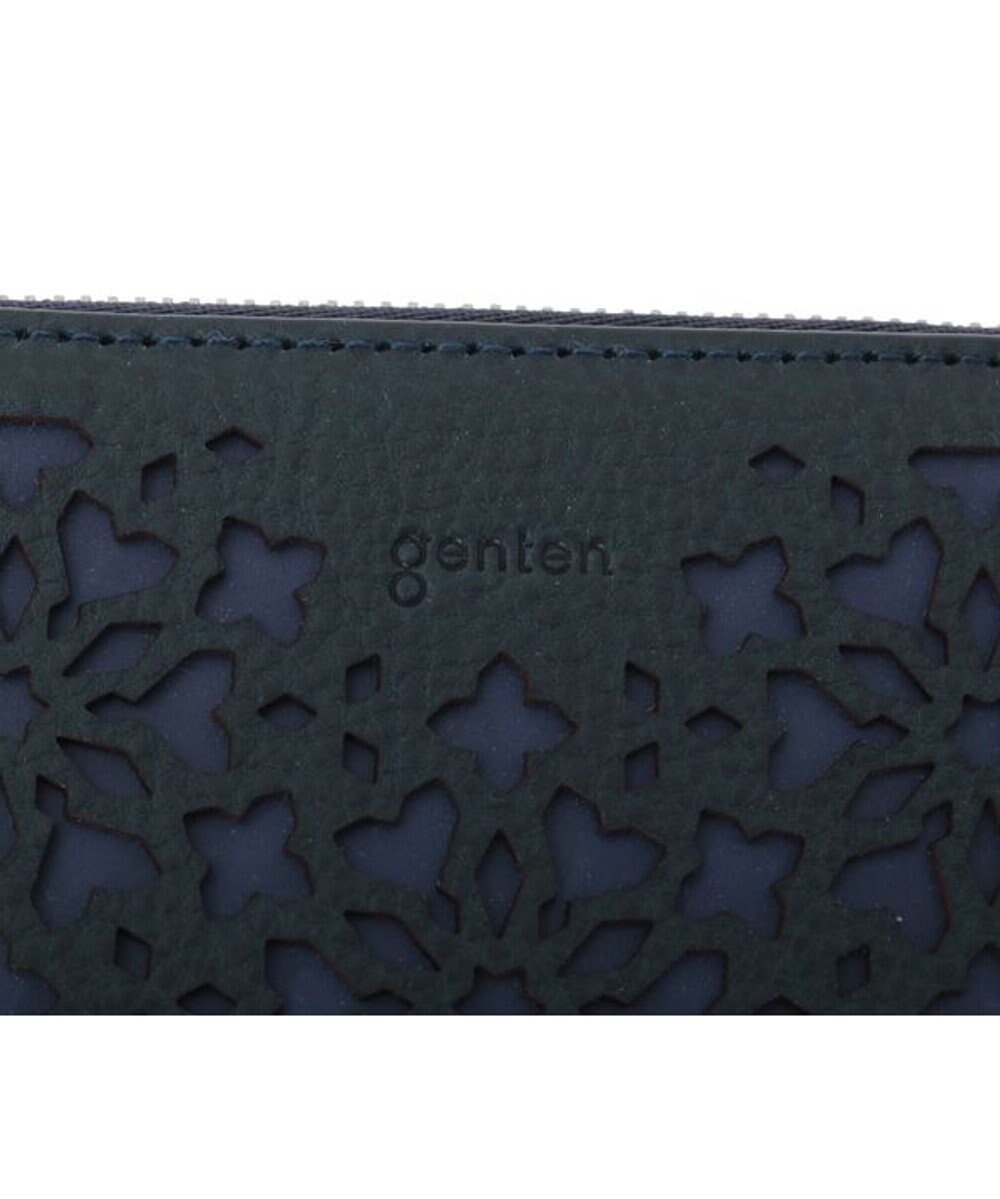 genten カレイド 外ファスナー2つ折り財布 