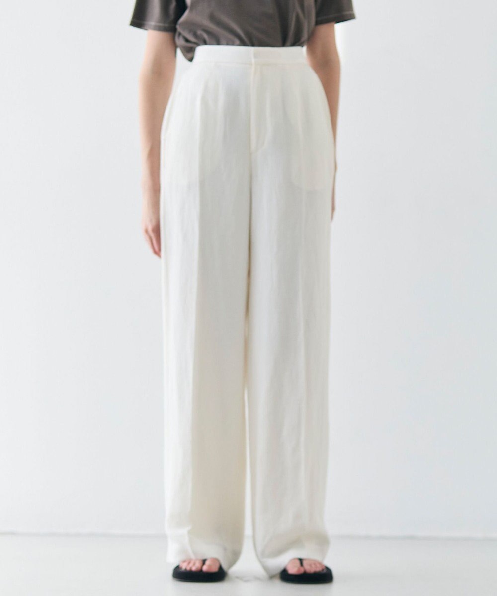 BEIGE， 【洗える】BERNARD / リネンストレートフルレングスパンツ 