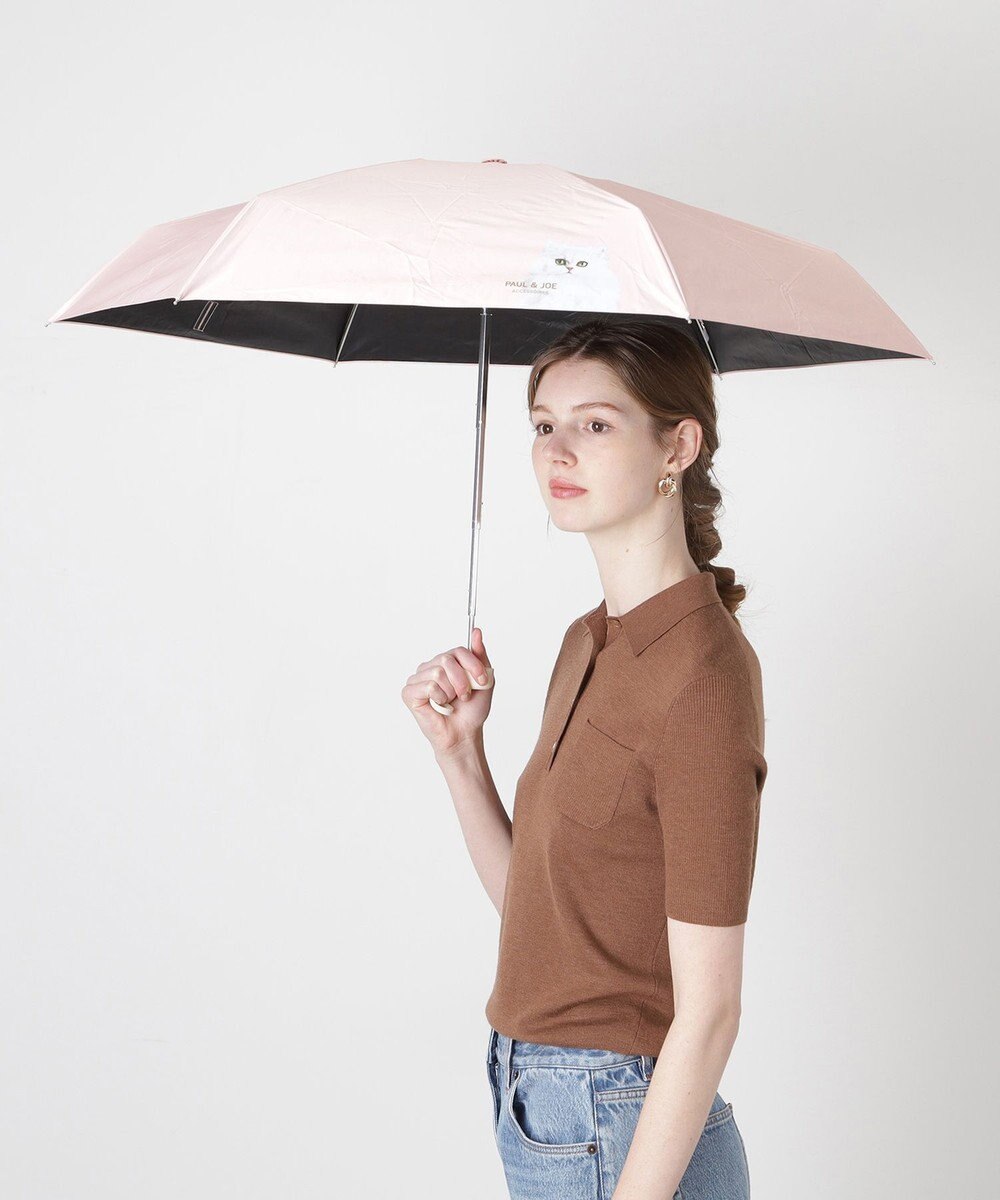 MOONBAT 【 遮光率100％/遮熱/UV/コンパクト】PAUL&JOE ACCESSOIRES(ポール&ジョー) 晴雨兼用日傘  ジプシー カットワーク 5段折りたたみ傘 