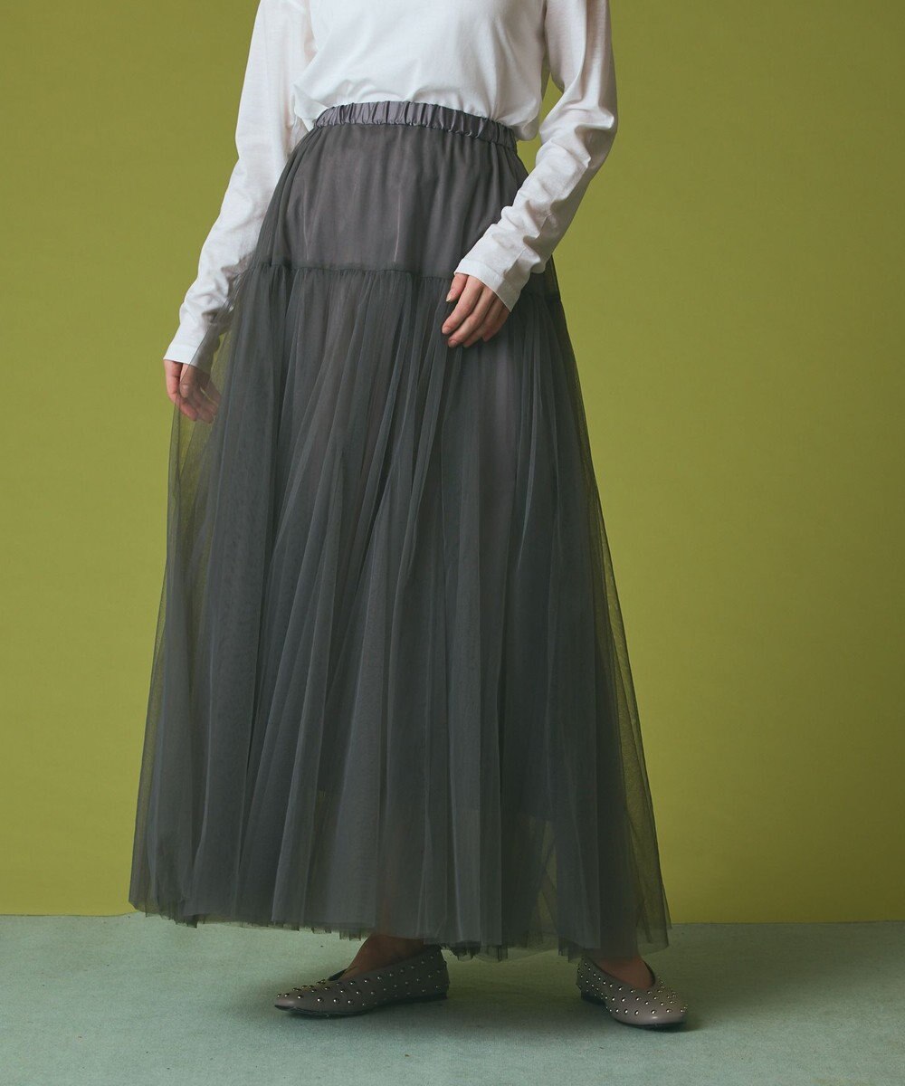 GRACE CONTINENTAL チュールボリュームスカート 