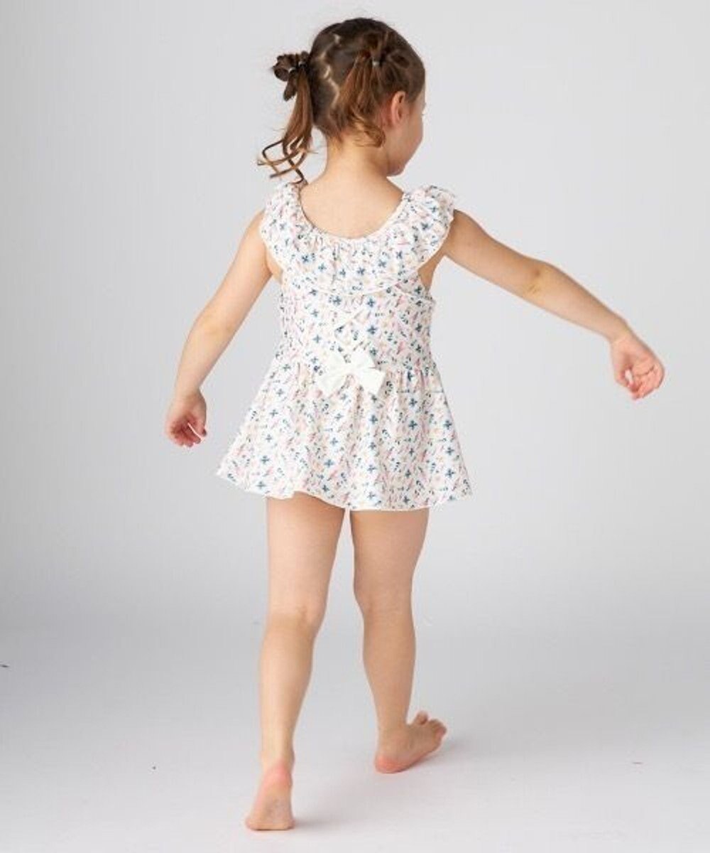 OP／FILA 【marie claire ENFANTS】小花柄編上げAライン水着 