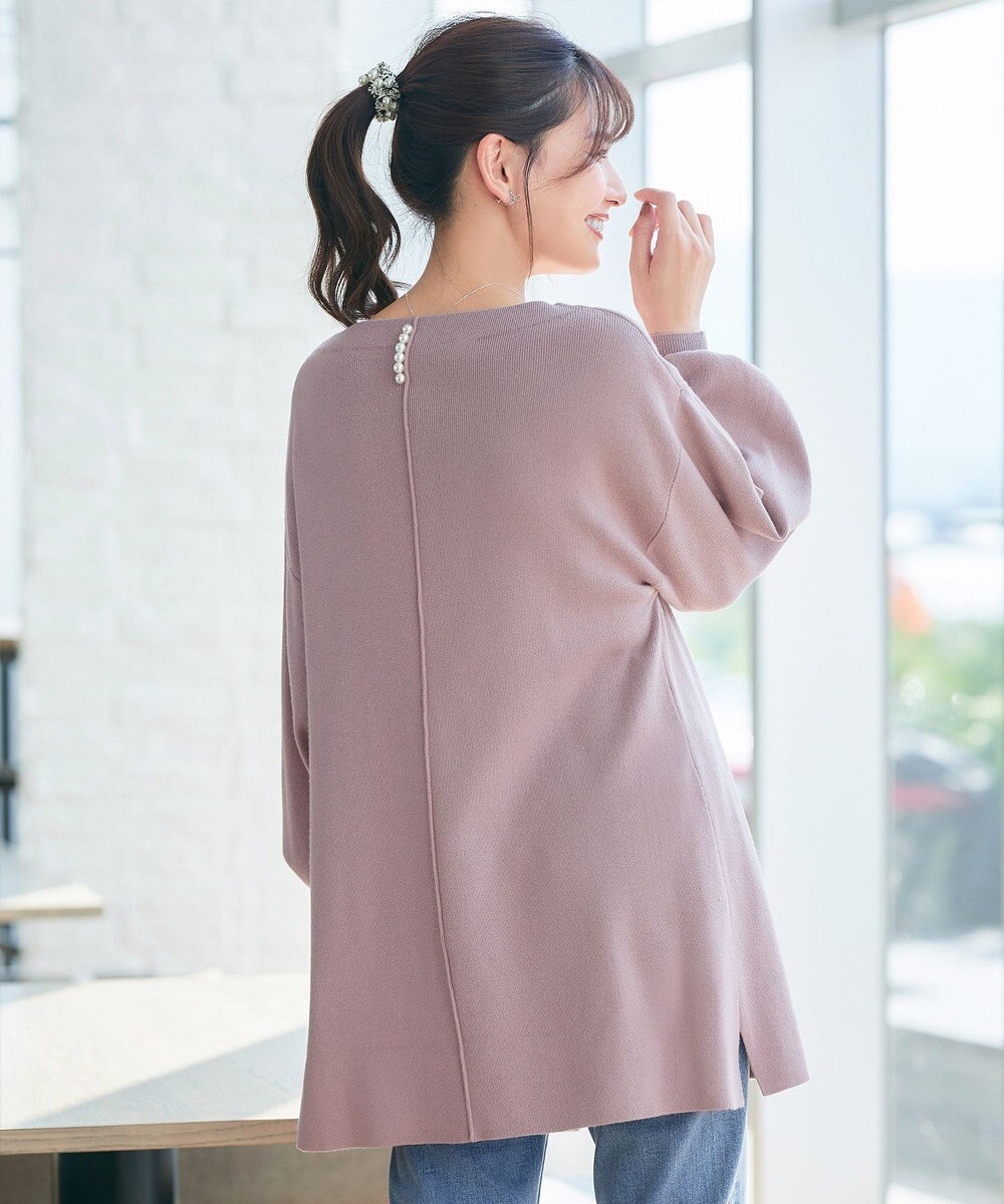 Tiaclasse L 【安田美沙子さん着用・洗える】ボリュームパフスリーブニットチュニック 