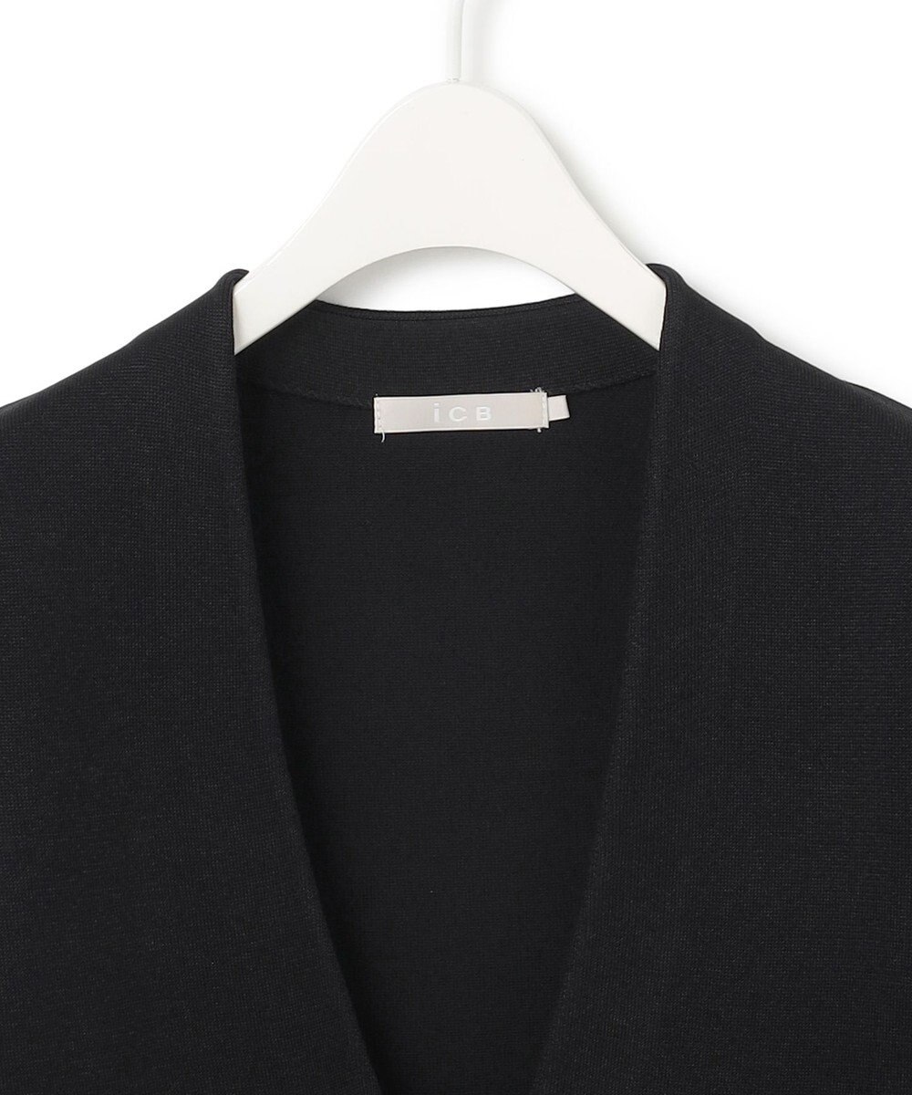 ICB 【洗える】シンセティックヤーンスムース ニットジャケット 