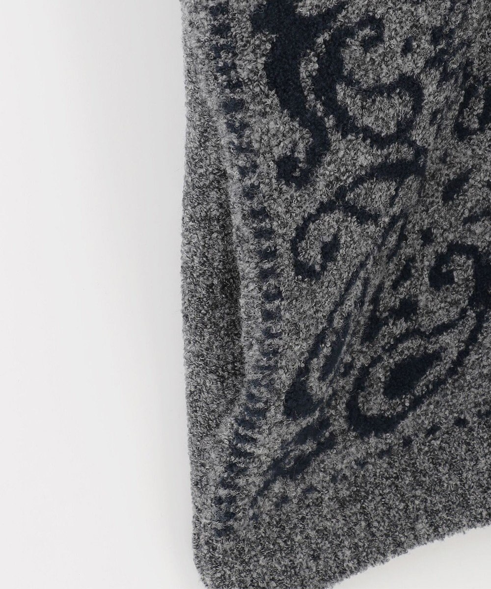 JOSEPH ABBOUD 【インポート素材/ソフトな肌触り/軽量】MOUSSE ペーズリー柄ショール カーディガン 