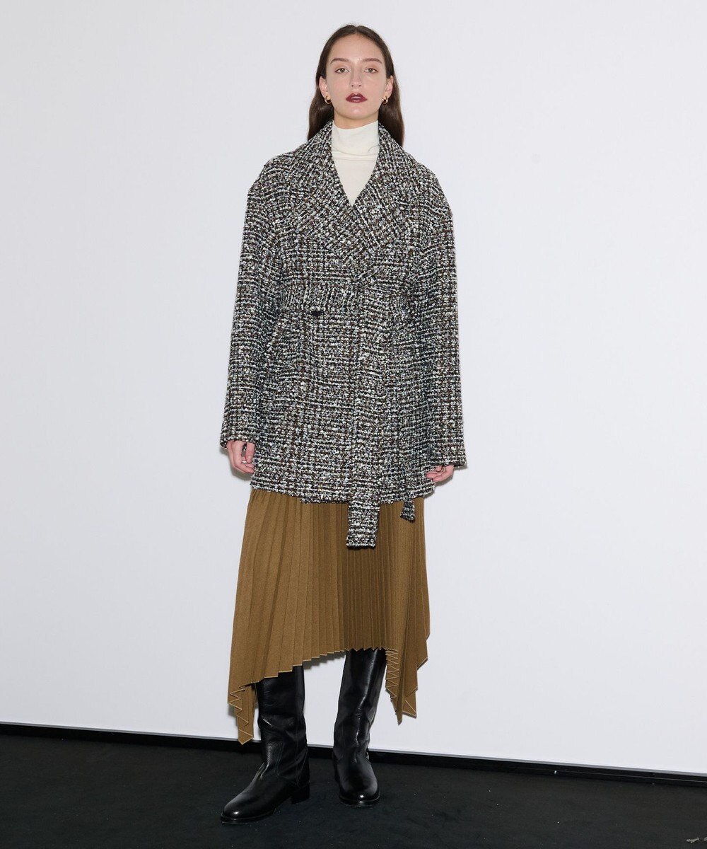 JOSEPH ウールツィード　ダブルブレステッドコート 
