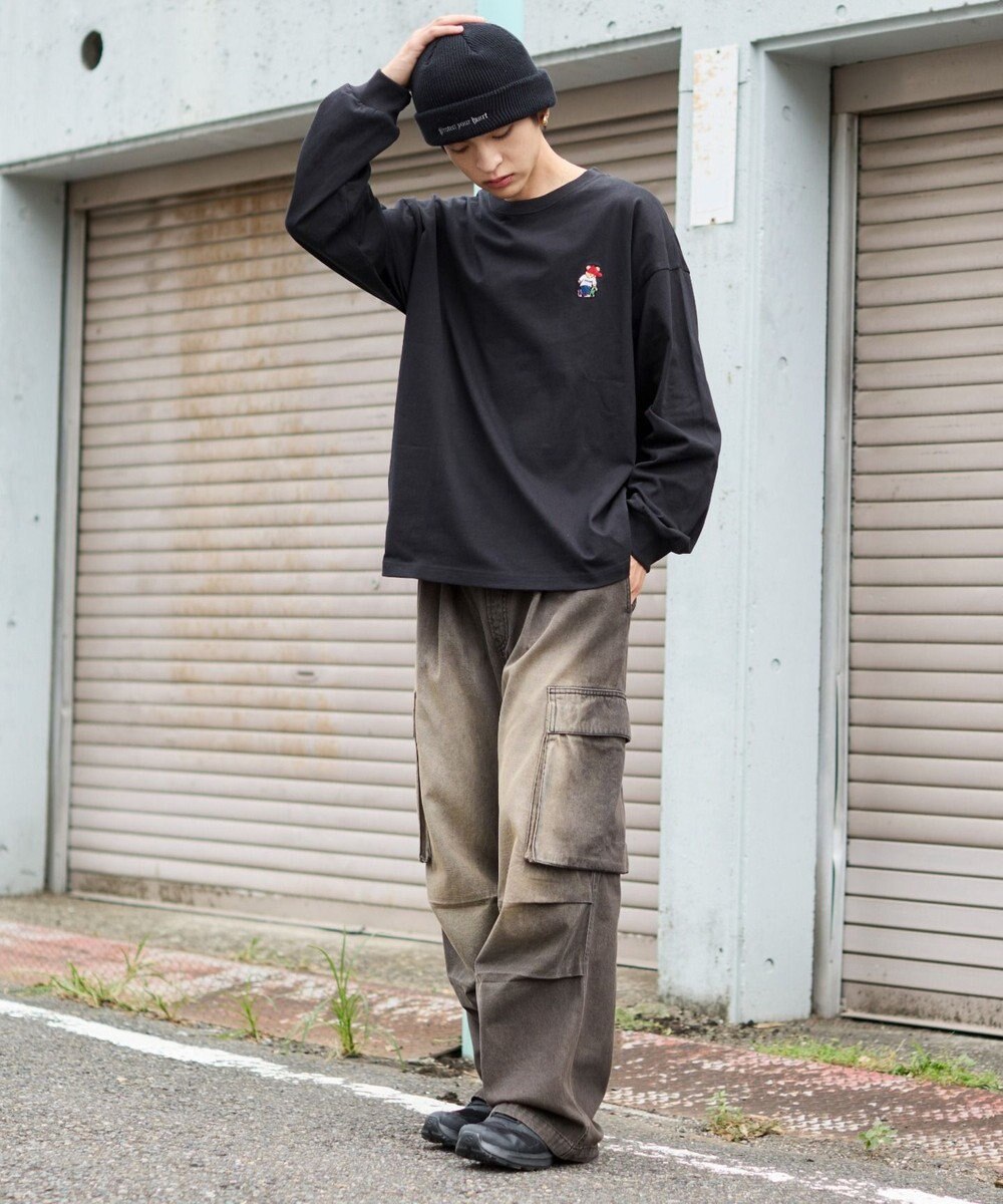 WEGO 【ユニセックス着用ITEM/MLサイズ展開】別注VISIONベアワンポイントT（LS） 