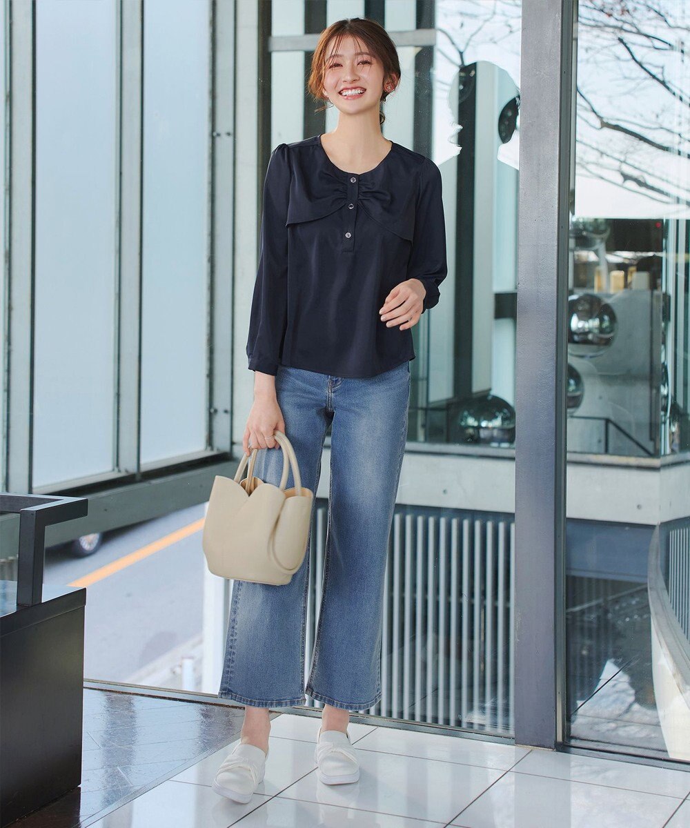 Tiaclasse L リボン風ブラウス 