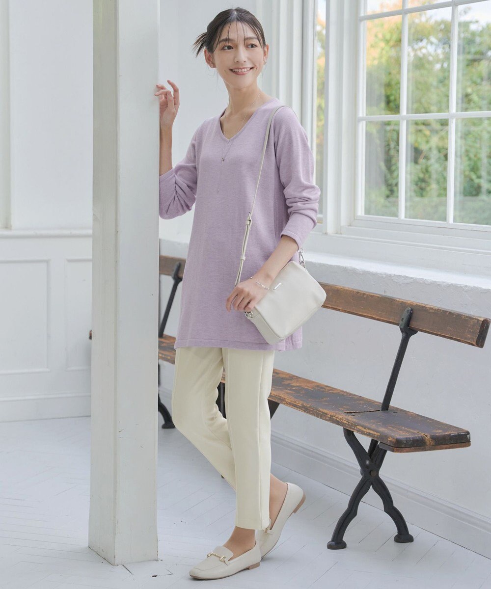 Tiaclasse 【洗える】カシミヤ混ニットチュニック 