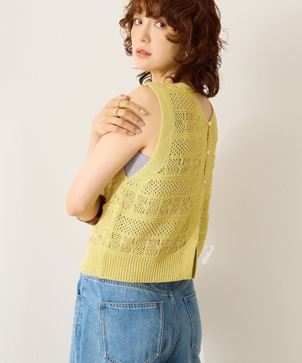 AMERICAN HOLIC 【前後2WAY】レース編みニットベスト 