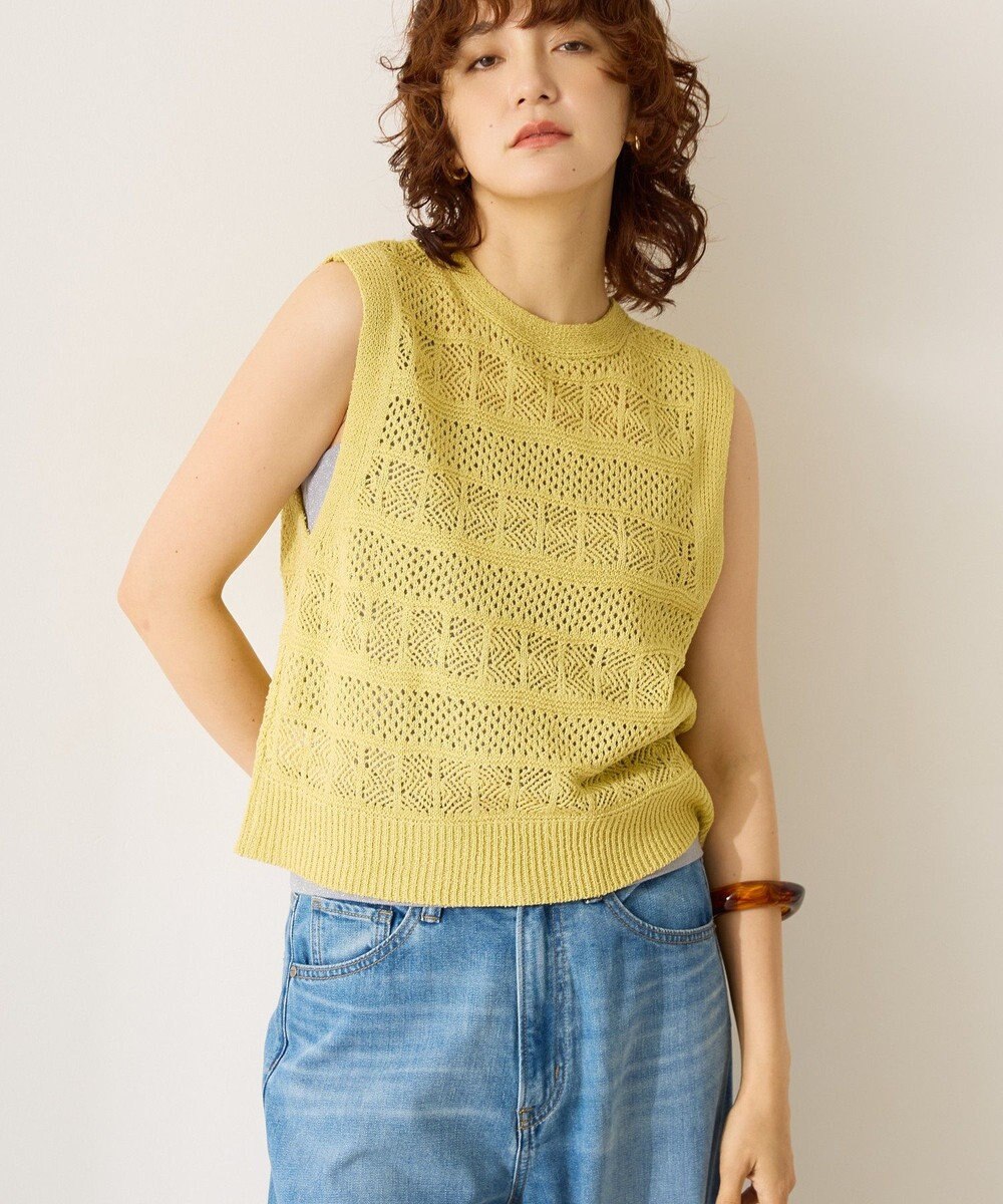 AMERICAN HOLIC 【前後2WAY】レース編みニットベスト 