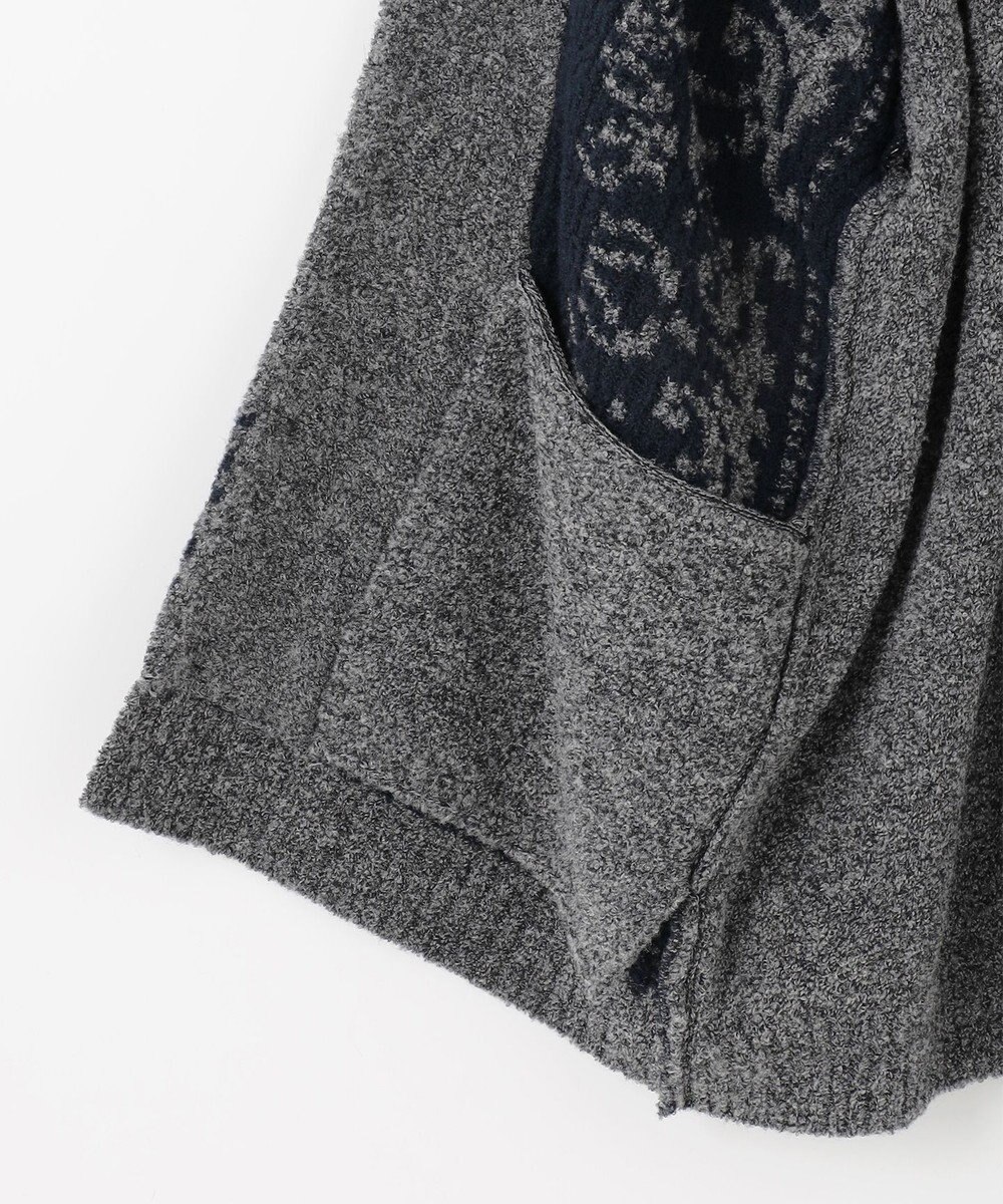 JOSEPH ABBOUD 【インポート素材/ソフトな肌触り/軽量】MOUSSE ペーズリー柄ショール カーディガン 