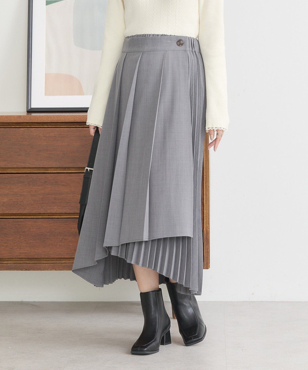 earth music&ecology ミックスプリーツスカート 