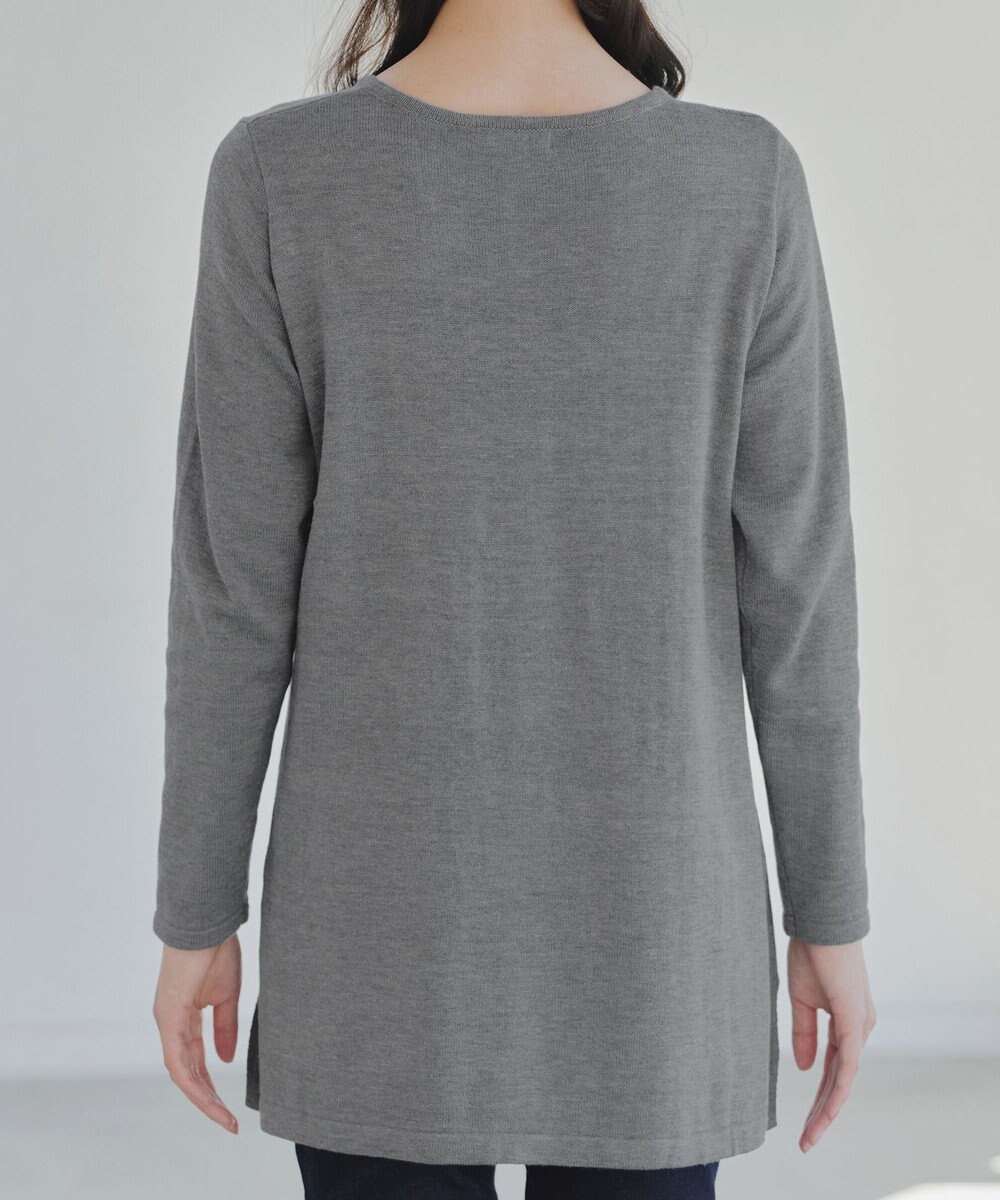 Tiaclasse 【洗える】カシミヤ混ニットチュニック 