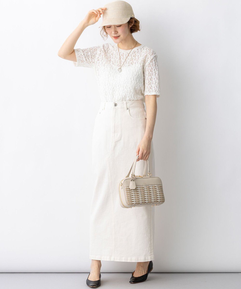 23区 【先行予約】リンクルレースジャージー 5分袖 TEE 