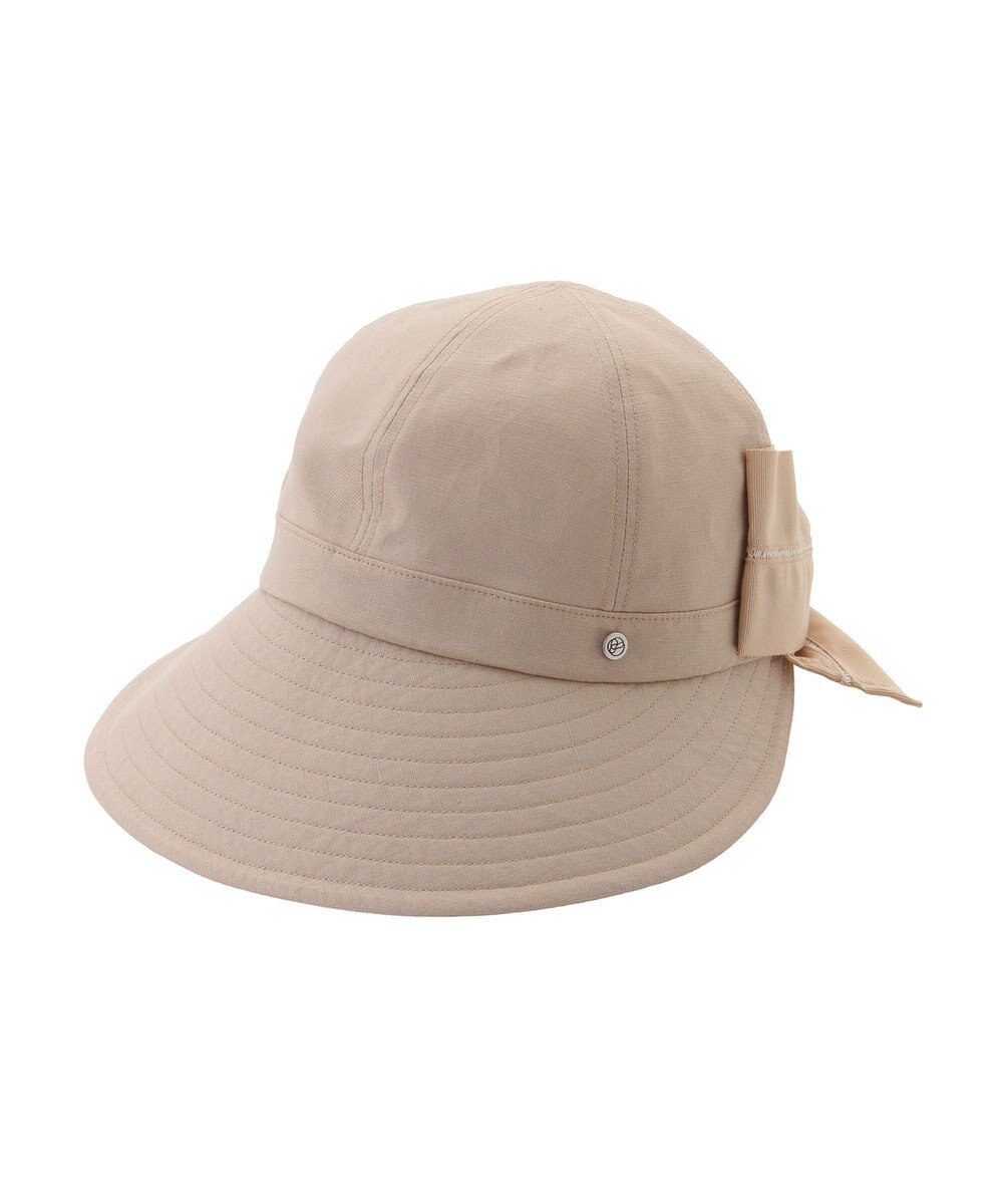 MOONBAT 【遮光100％/遮熱/UV】HIROKO KOSHINO(ヒロコ コシノ)遮光 リボンジョッキー 帽子 ゆったりMサイズ 手洗い可能/サイズ調整可能 