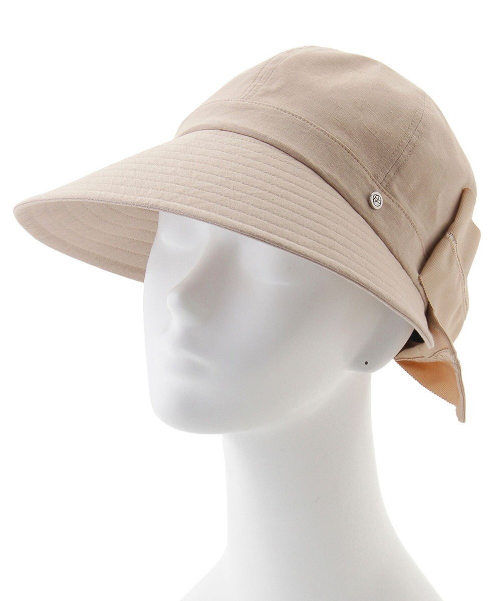 MOONBAT 【遮光100％/遮熱/UV】HIROKO KOSHINO(ヒロコ コシノ)遮光 リボンジョッキー 帽子 ゆったりMサイズ 手洗い可能/サイズ調整可能 