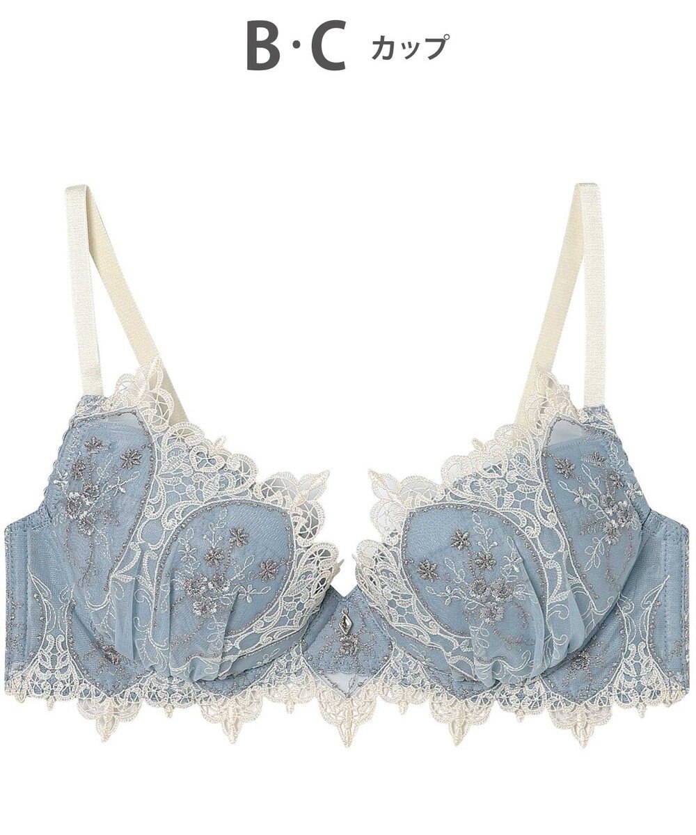 AMPHI ブラジャー 谷間メイク カップ上辺が浮きにくい Gカップまで対応 大きいサイズ 【Glama-Rich グラマリッチ ボリュームUPタイプ】 ブラ BYJ306 アンフィ／ワコール 