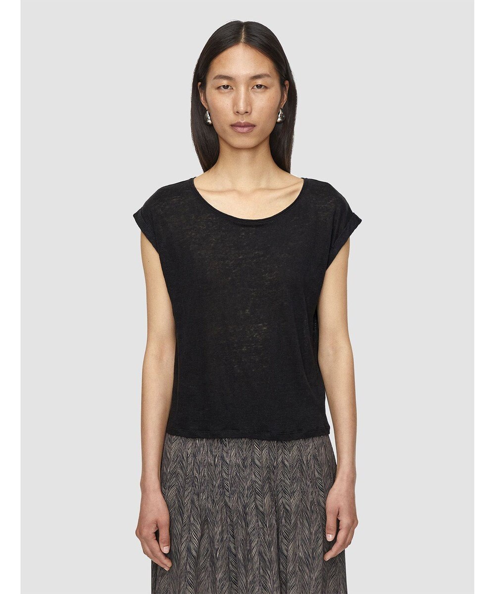 JOSEPH 【洗える】リネンジャージー　キャップスリーブトップス 