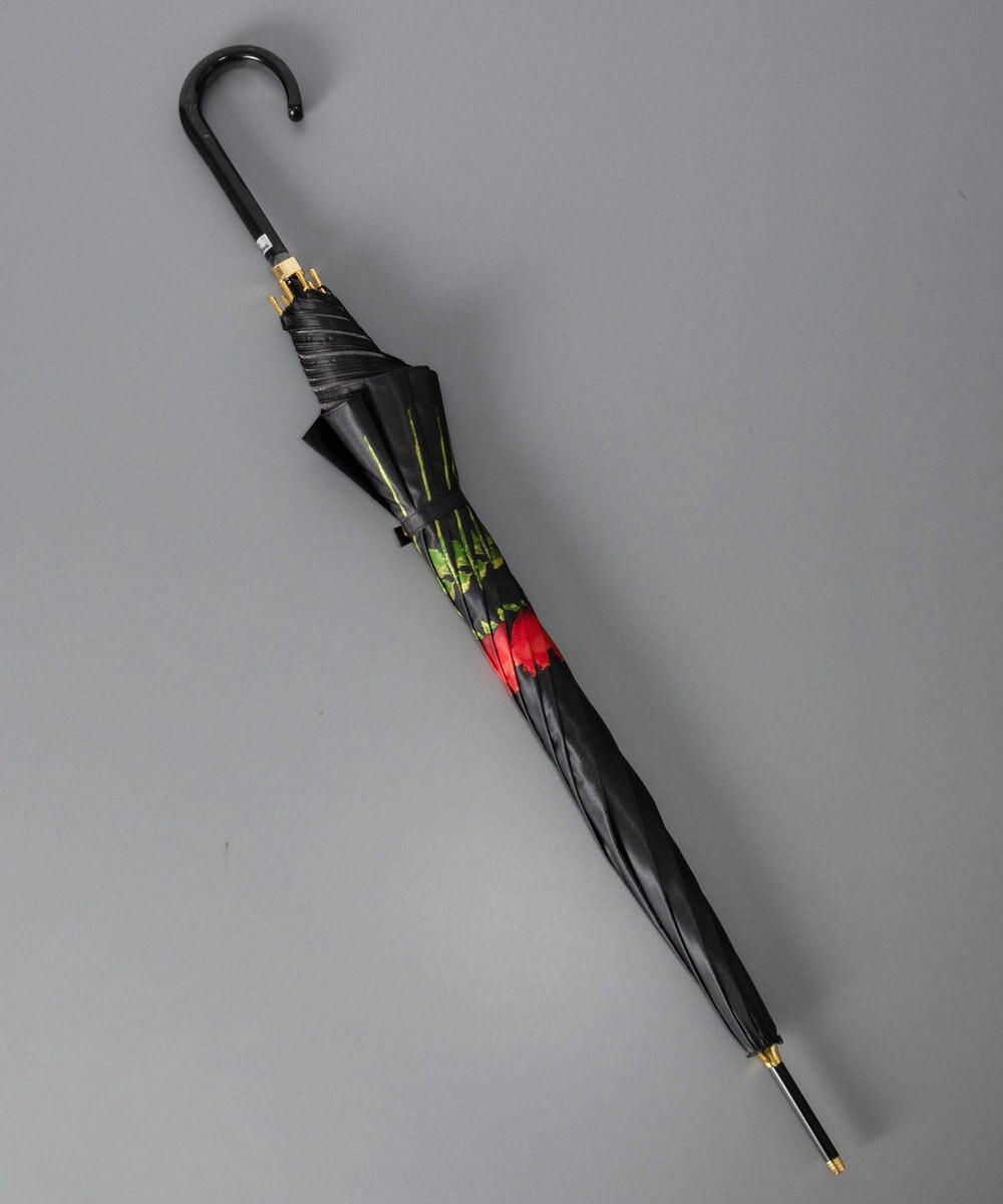 AURORA シャルルジョルダン　ポリエステルサテン　ローズプリント耐風傘 