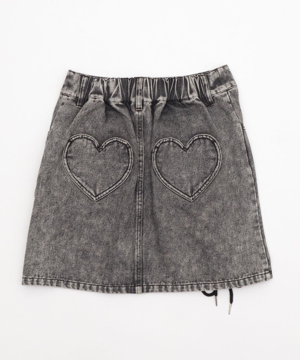 WEGO レースアップハートポケットデニムスカパン 