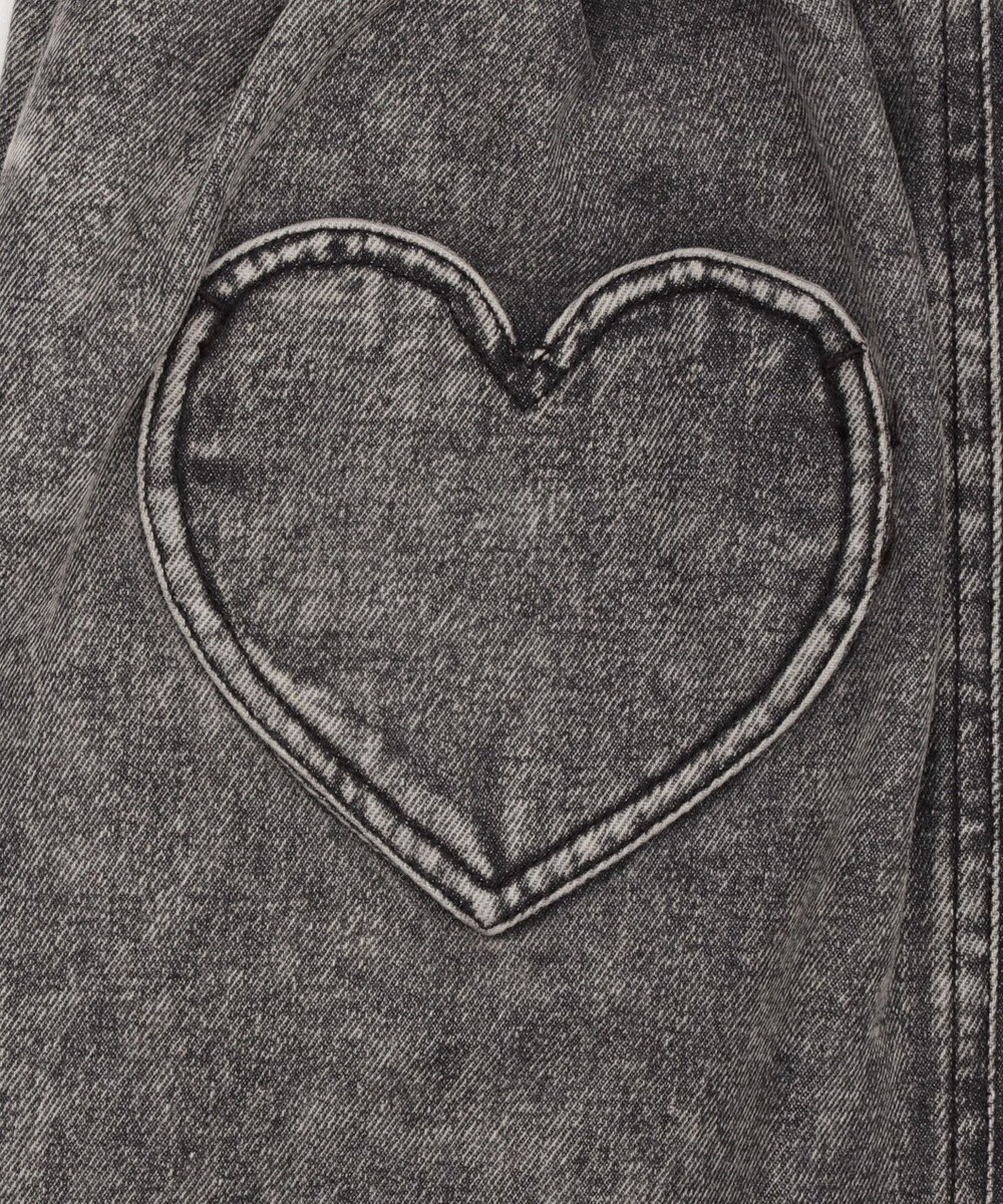 WEGO レースアップハートポケットデニムスカパン 