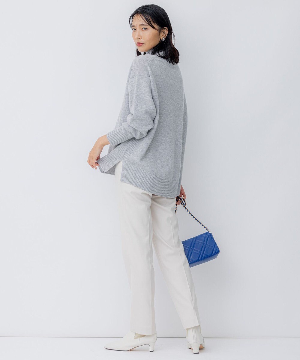 23区 【洗える】ウールカシミヤ ハイネック ニット 