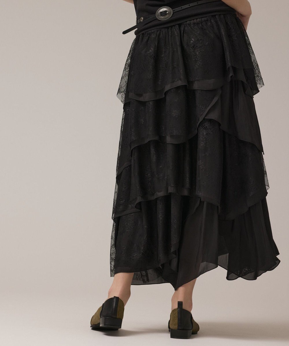 GRACE CONTINENTAL レースコンビティアードスカート 